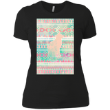 Whimsical Cat, Pink Turquoise Girly Aztec Pattern T- T-Shirt