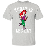 today is leg day mermaid run gym T-Shirt