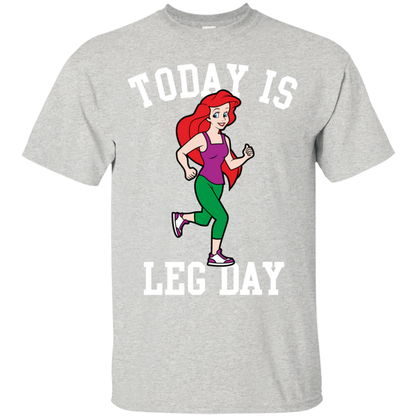 today is leg day mermaid run gym T-Shirt