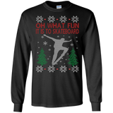 skateboarding christmas holiday sweater T-Shirt