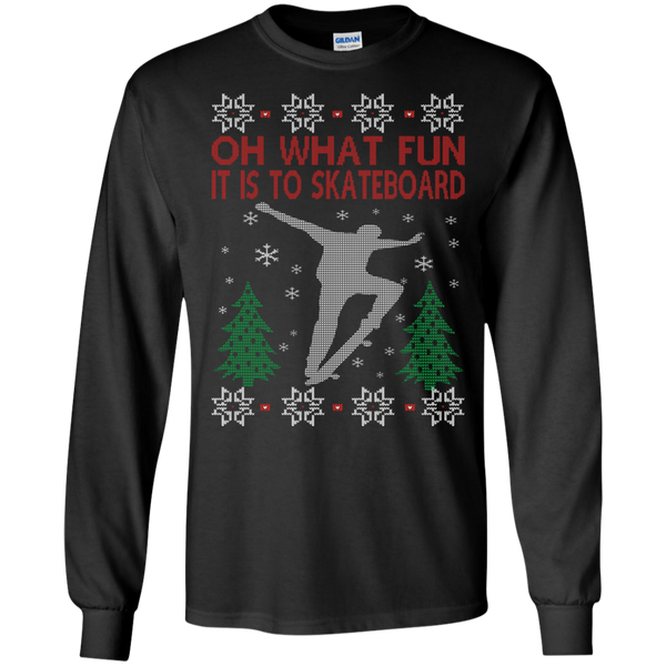 skateboarding christmas holiday sweater T-Shirt