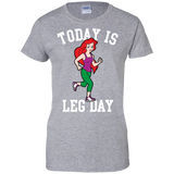 today is leg day mermaid run gym T-Shirt