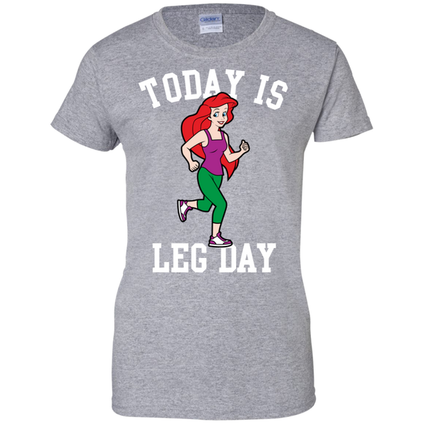 today is leg day mermaid run gym T-Shirt