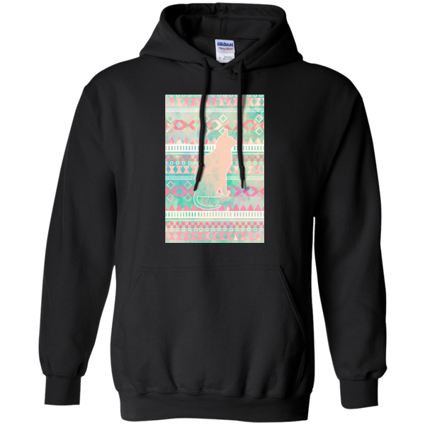 Whimsical Cat, Pink Turquoise Girly Aztec Pattern T- T-Shirt