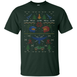 ugly red vs blue christmas sweater holiday sweater T-Shirt