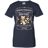 world's greatest mom loves her cat and her kids too
