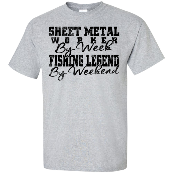sheet metal worker by week fishing legend by weekend T-Shirt