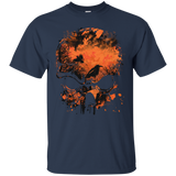 Wicked Skull Crows And Trees - Distressed Grunge Halloween T-Shirt