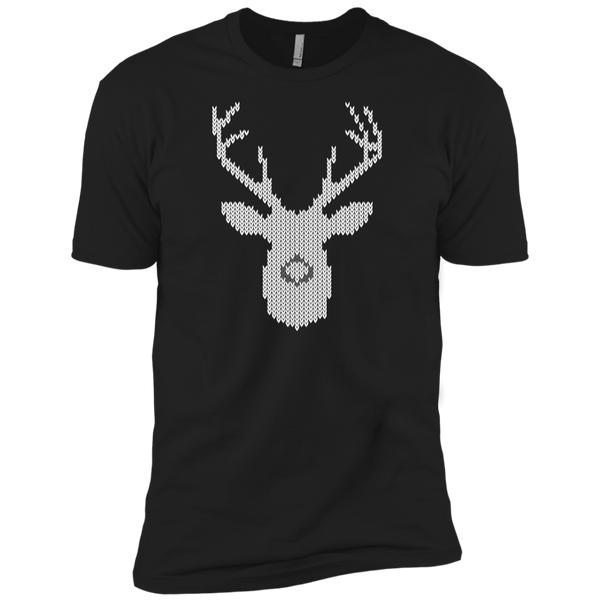 White Tail Deer Buck In Knit Style Holiday Sweater T-Shirt