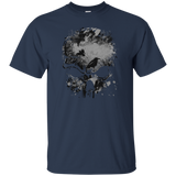 skull, trees and crow - wicked grunge design halloween T-Shirt