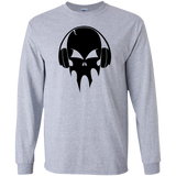 skull with headphones - black halloween T-Shirt