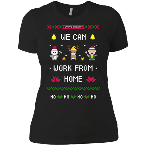 silent night santa's workshop we can work from home ho ho ho T-Shirt