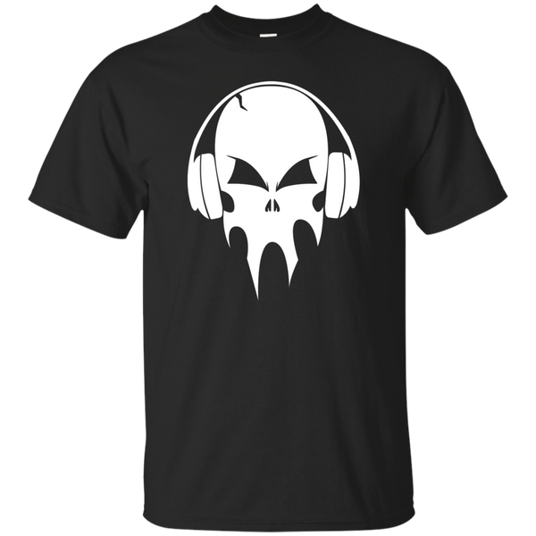 skull with headphones - white T-Shirt