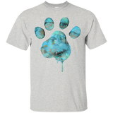 watercolor paw - blue T-Shirt