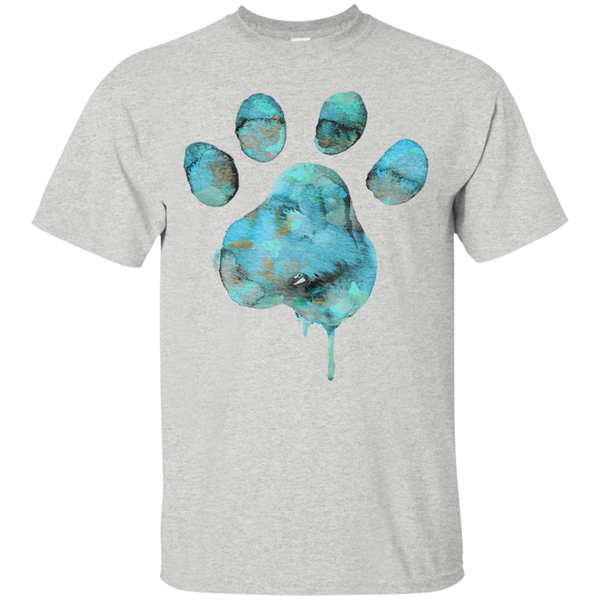 watercolor paw - blue T-Shirt