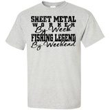 sheet metal worker by week fishing legend by weekend T-Shirt