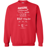 ugly christmas sweaters awesome starts with me, ugly starts with u T-Shirt
