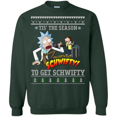 rick & morty sweater: tis the season to get schwifty sweater, T-Shirt