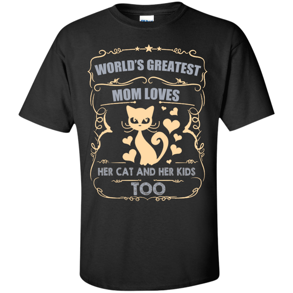 world's greatest mom loves her cat and her kids too