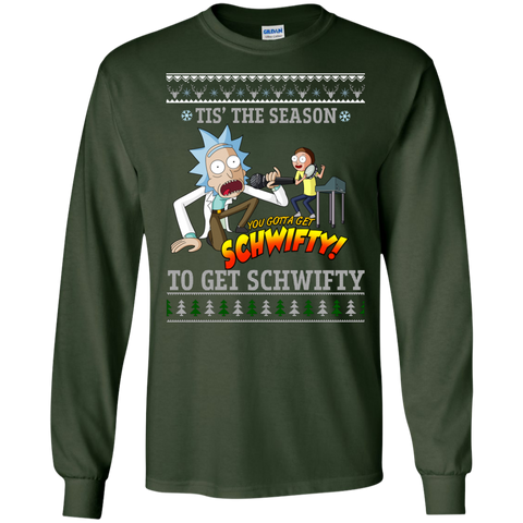 rick & morty sweater: tis the season to get schwifty sweater, T-Shirt