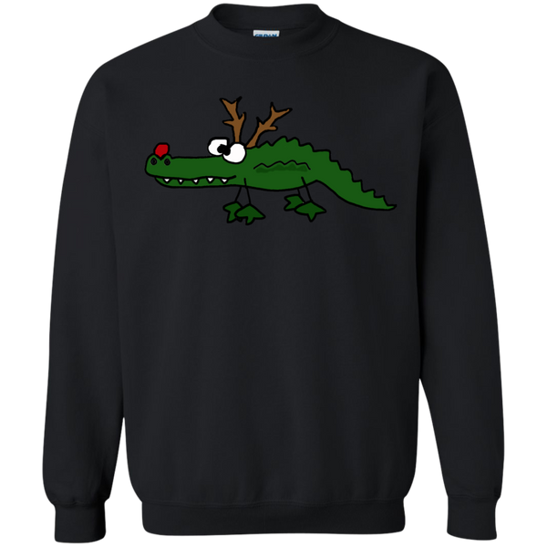 ugly christmas sweaters cool funny christmas alligator with antlers T-Shirt
