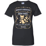 world's greatest mom loves her cat and her kids too