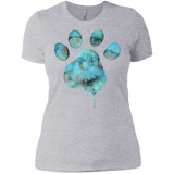 watercolor paw - blue T-Shirt
