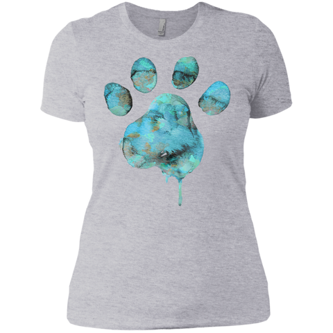 watercolor paw - blue T-Shirt