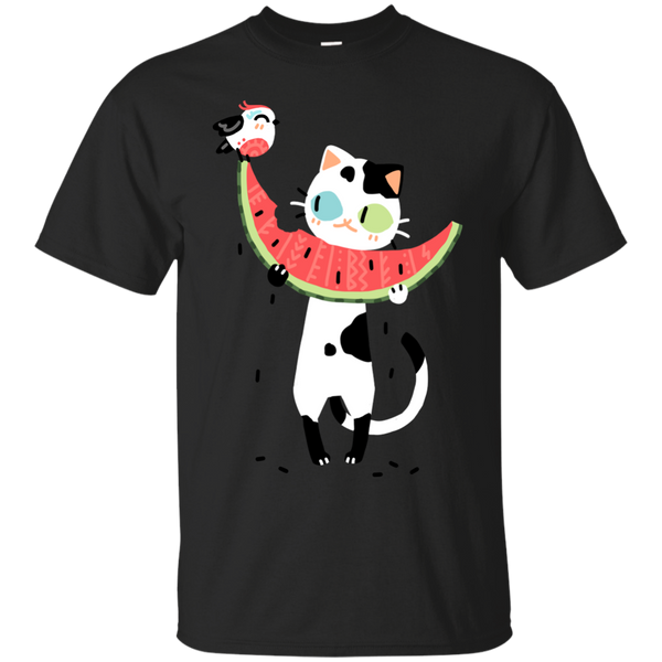 watermelon cat t- T-Shirt