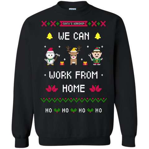 silent night santa's workshop we can work from home ho ho ho T-Shirt