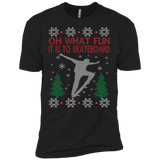 skateboarding christmas holiday sweater T-Shirt