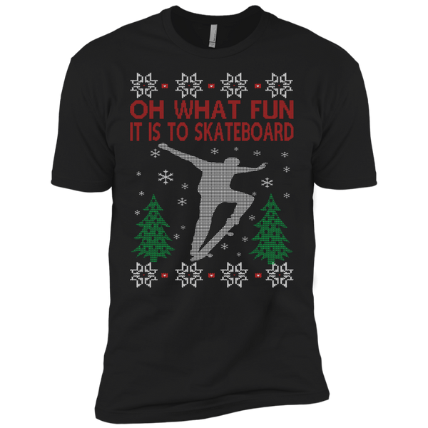 skateboarding christmas holiday sweater T-Shirt