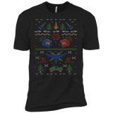 ugly red vs blue christmas sweater holiday sweater T-Shirt