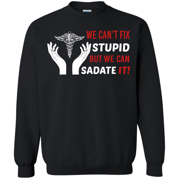 we cant fix stupid but we can sadate it T-Shirt
