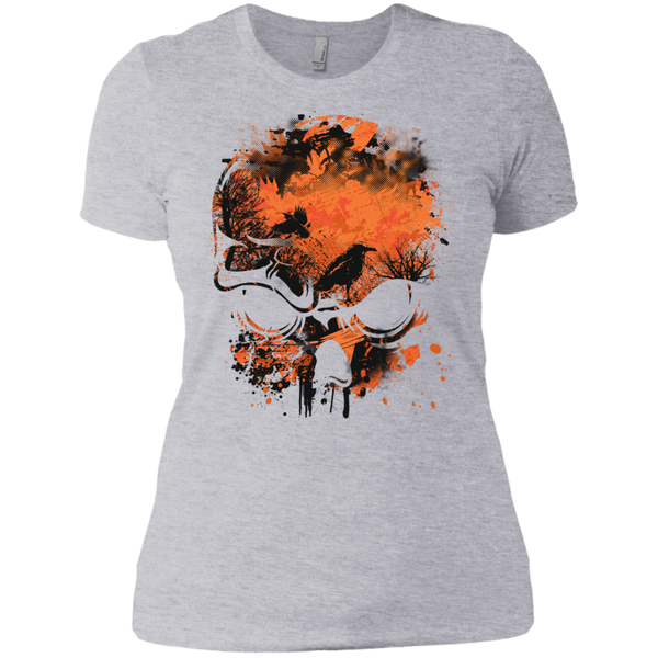 Wicked Skull Crows And Trees - Distressed Grunge Sweatshirt T-Shirt