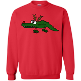 ugly christmas sweaters cool funny christmas alligator with antlers T-Shirt