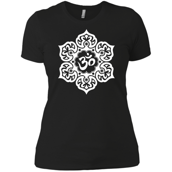 white lotus flower yoga om tank tops & T-Shirt