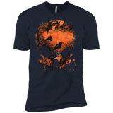 Wicked Skull Crows And Trees - Distressed Grunge Halloween T-Shirt