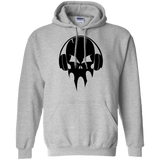 skull with headphones - black halloween T-Shirt