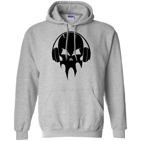 skull with headphones - black halloween T-Shirt
