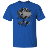 skull, trees and crow - wicked grunge design halloween T-Shirt