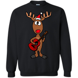 ugly christmas sweaters coo funny rudolph reindeer playing guitar T-Shirt