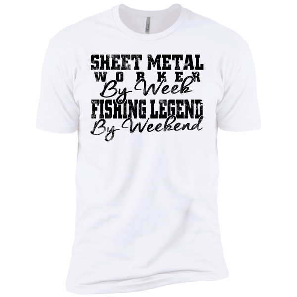 sheet metal worker by week fishing legend by weekend T-Shirt