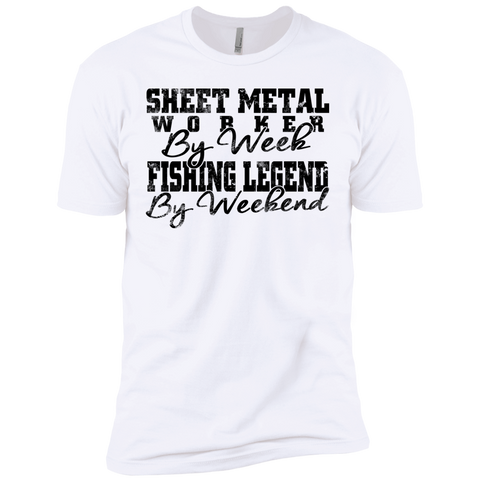 sheet metal worker by week fishing legend by weekend T-Shirt