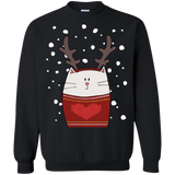 ugly christmas sweaters cat reindeer T-Shirt