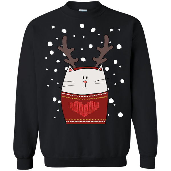 ugly christmas sweaters cat reindeer T-Shirt