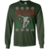 skateboarding christmas holiday sweater T-Shirt