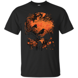 Wicked Skull Crows And Trees - Distressed Grunge Halloween T-Shirt