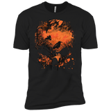 Wicked Skull Crows And Trees - Distressed Grunge Halloween T-Shirt