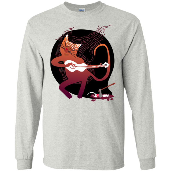singing cat with a guitar and dinner t- T-Shirt